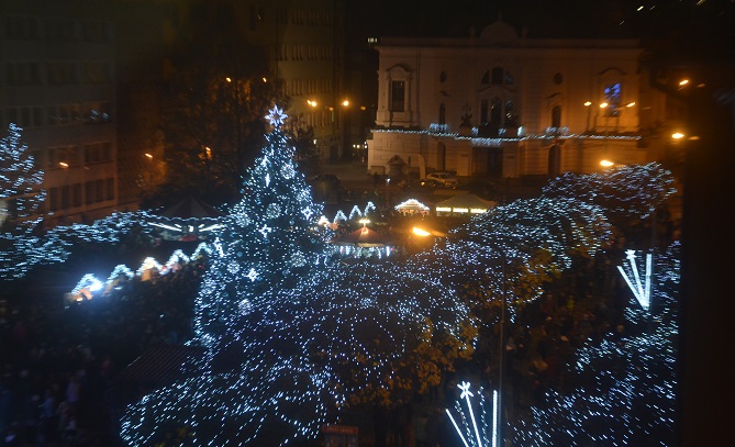 vánoční strom v Ústí nad Labem