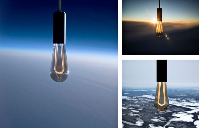 Žárovka Arc při letu stratosférou