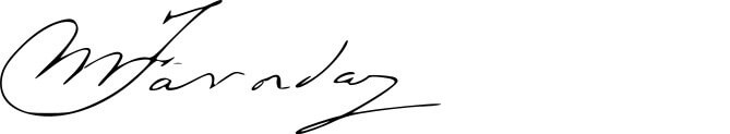 podpis Michaela Faradaye