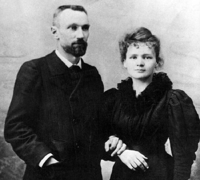 Marie Curie-Skłodowská a Pierre Curie