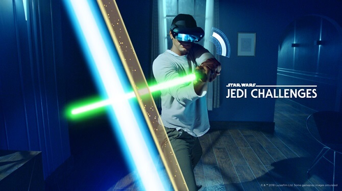 hra se světelnými meči Jedi Challenges