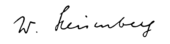 podpis Wernera Heisenberga