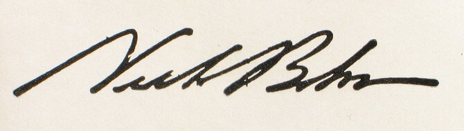podpis Nielse Bohra