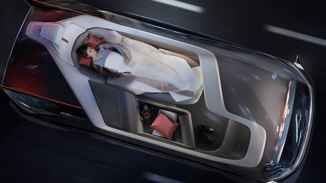 Volvo 360c úprava na spaní