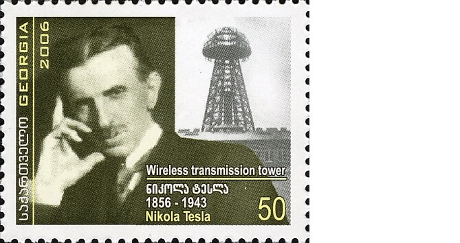 Nikola Tesla na poštovní známce