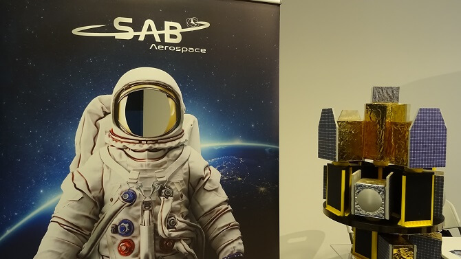 stánek SAB Aerospace na Czech Space Week 2019