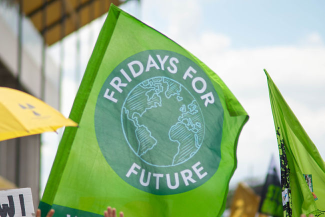 Vlajka hnutí Fridays for Future.