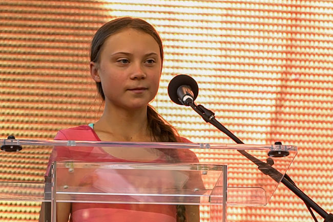 Ekologická aktivistka Greta Thunberg.