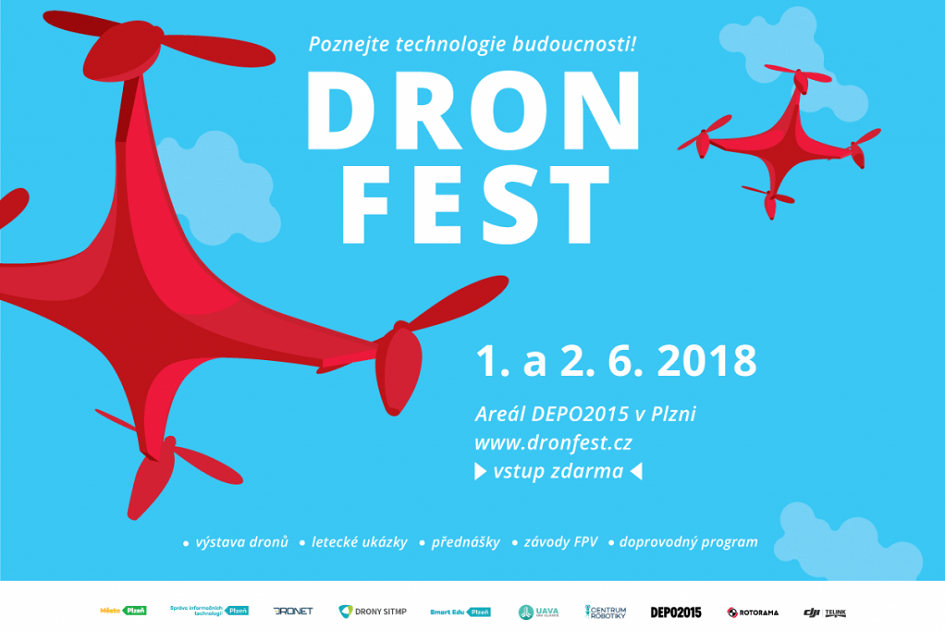 Pozvánka na DronFest 2018: Nenechte si ujít jedinečný „droní slet“ v Plzni 1. a 2. června