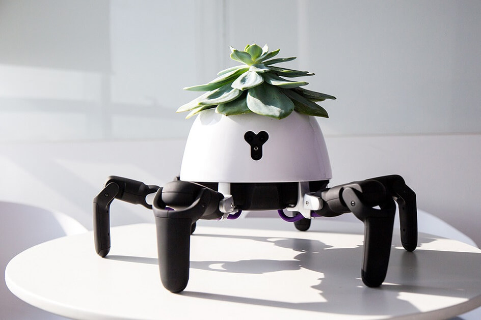 Robot podobný Bulbasaurovi z pokémonů zajistí dostatek vody i slunce pro pokojové rostliny