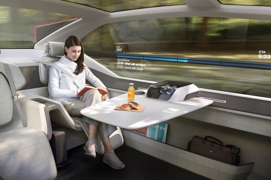 Volvo 360c: Auto budoucnosti, kde se pohodlně vyspíte, chce konkurovat aerolinkám